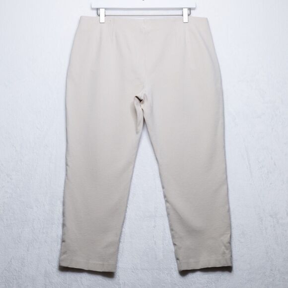 CHICOS Juliet Pull On Ankle Pants Stretch Jersey Knit Beige Sz 2 US L - Picture 5 of 7